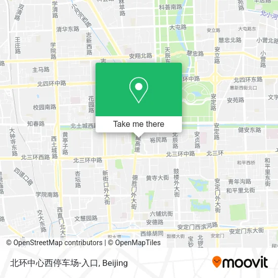 北环中心西停车场-入口 map