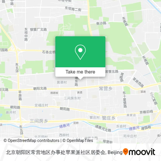 北京朝阳区常营地区办事处苹果派社区居委会 map