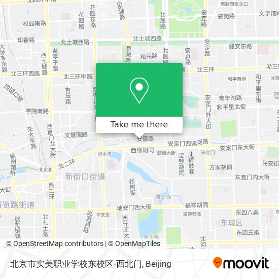 北京市实美职业学校东校区-西北门 map