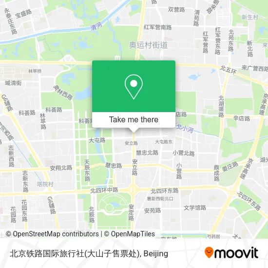 北京铁路国际旅行社(大山子售票处) map