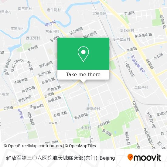 解放军第三〇六医院航天城临床部(东门) map