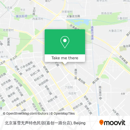 北京落雪无声特色民宿(嘉创一路分店) map