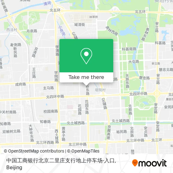 中国工商银行北京二里庄支行地上停车场-入口 map