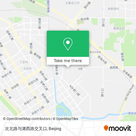 次北路与潞西路交叉口 map
