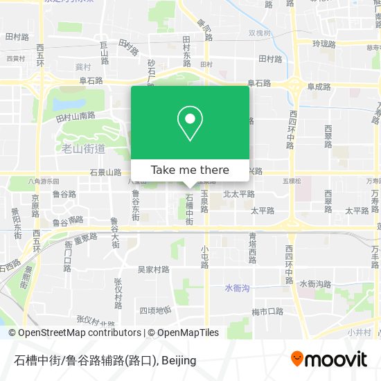 石槽中街/鲁谷路辅路(路口) map