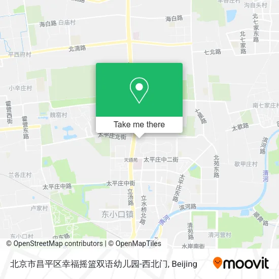 北京市昌平区幸福摇篮双语幼儿园-西北门 map