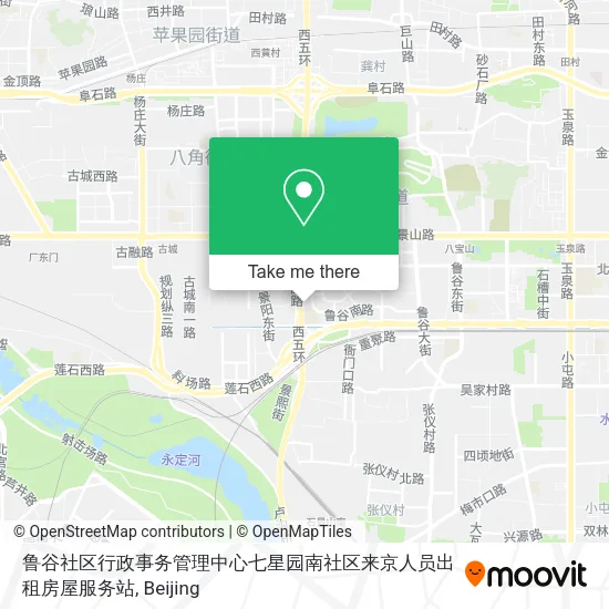 鲁谷社区行政事务管理中心七星园南社区来京人员出租房屋服务站 map