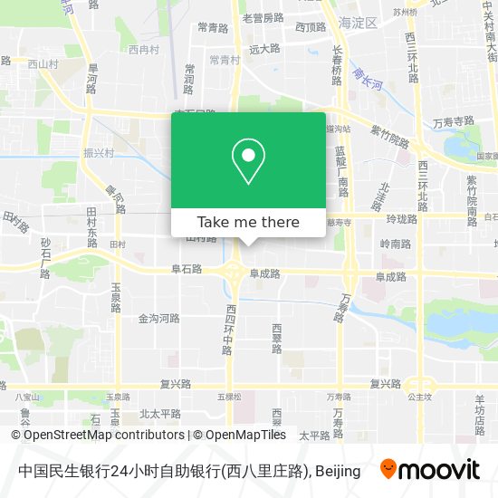 中国民生银行24小时自助银行(西八里庄路) map