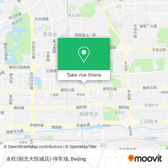 永旺(朝北大悦城店)-停车场 map