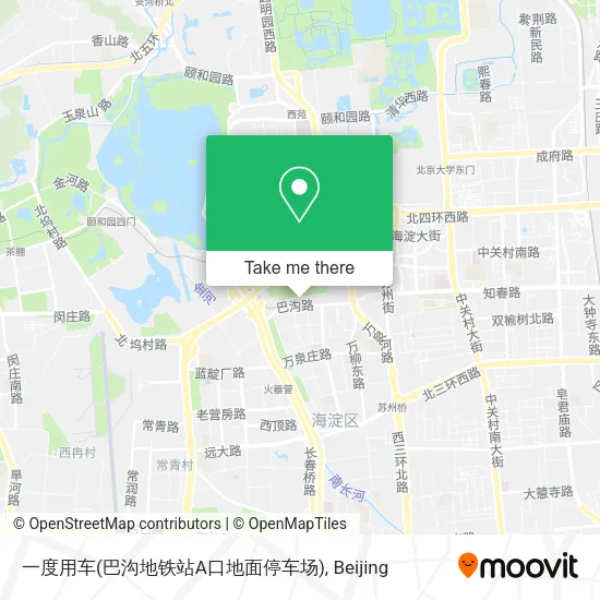 一度用车(巴沟地铁站A口地面停车场) map