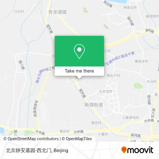 北京静安墓园-西北门 map