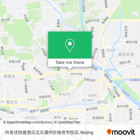 尚客优快捷酒店北京通州区物资学院店 map