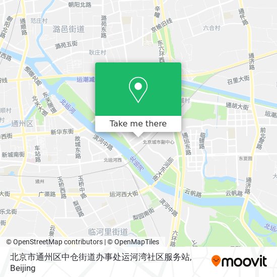 北京市通州区中仓街道办事处运河湾社区服务站 map