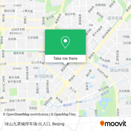 绿山九茶城停车场-出入口 map