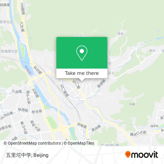 五里坨中学 map