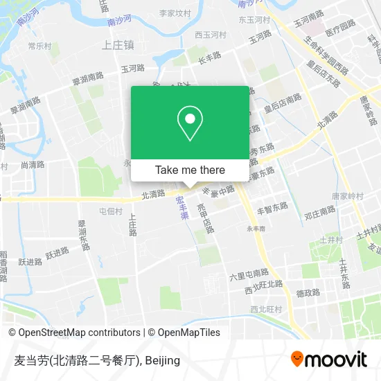 麦当劳(北清路二号餐厅) map