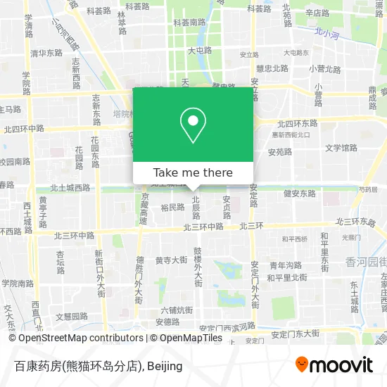 百康药房(熊猫环岛分店) map