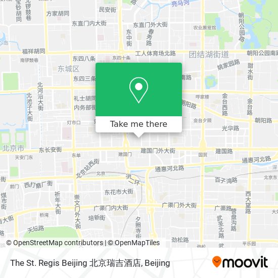 The St. Regis Beijing 北京瑞吉酒店 map