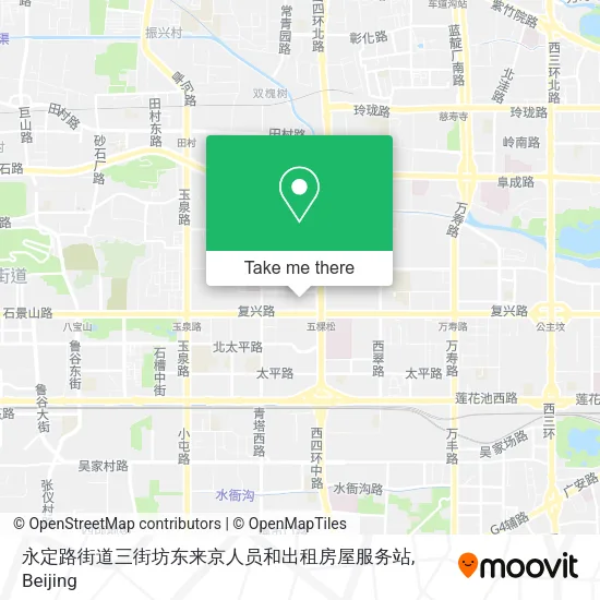 永定路街道三街坊东来京人员和出租房屋服务站 map