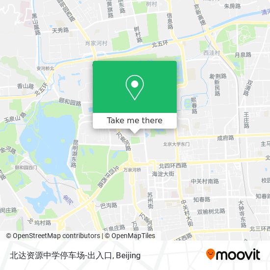 北达资源中学停车场-出入口 map