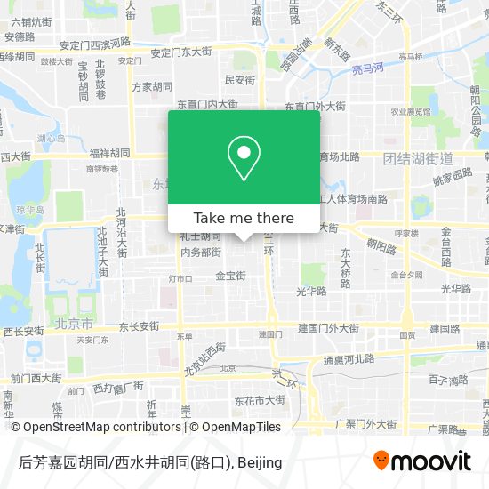 后芳嘉园胡同/西水井胡同(路口) map