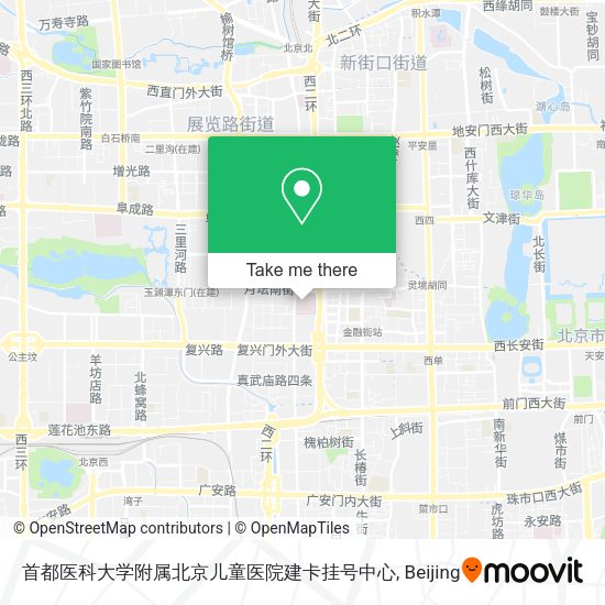 首都医科大学附属北京儿童医院建卡挂号中心 map