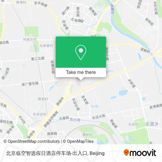 北京临空智选假日酒店停车场-出入口 map