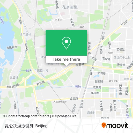 昆仑决游泳健身 map
