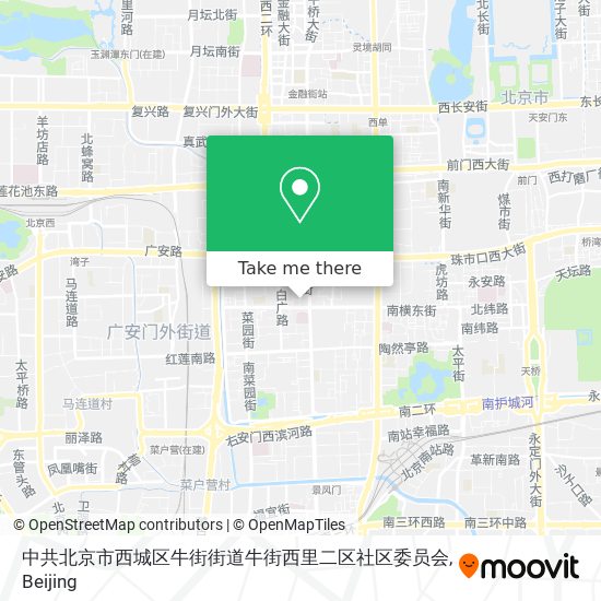 中共北京市西城区牛街街道牛街西里二区社区委员会 map