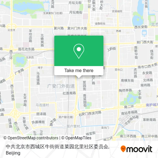 中共北京市西城区牛街街道菜园北里社区委员会 map