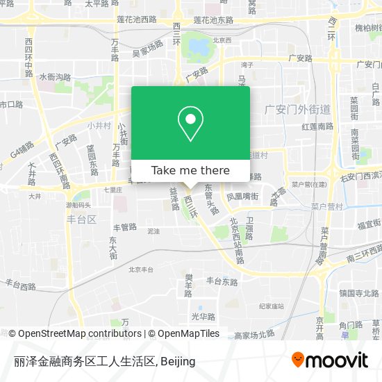 丽泽金融商务区工人生活区 map