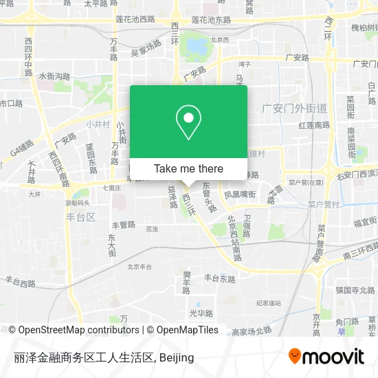丽泽金融商务区工人生活区 map