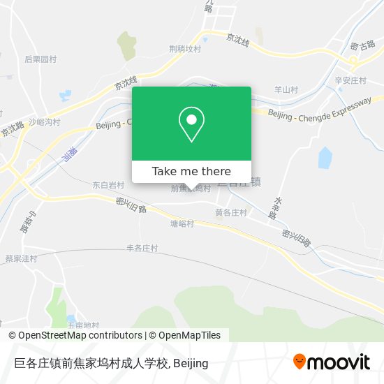 巨各庄镇前焦家坞村成人学校 map