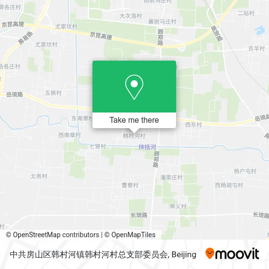 中共房山区韩村河镇韩村河村总支部委员会 map
