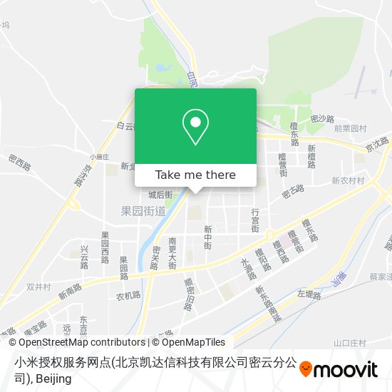 小米授权服务网点(北京凯达信科技有限公司密云分公司) map