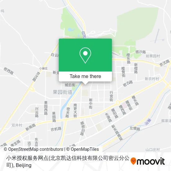 小米授权服务网点(北京凯达信科技有限公司密云分公司) map