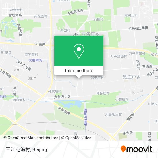 三江屯渔村 map