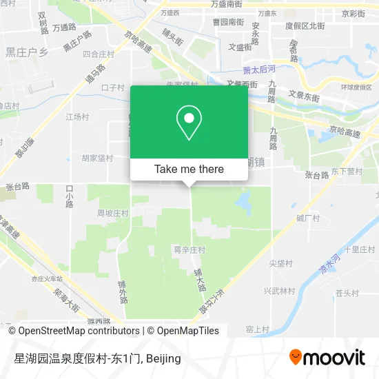 星湖园温泉度假村-东1门 map