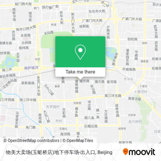 物美大卖场(玉蜓桥店)地下停车场-出入口 map