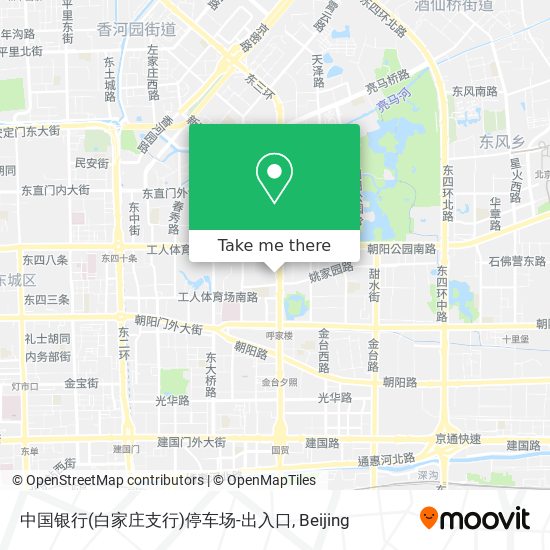中国银行(白家庄支行)停车场-出入口 map