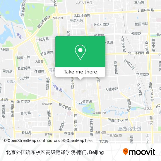 北京外国语东校区高级翻译学院-南门 map
