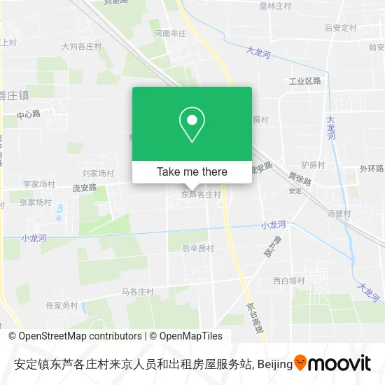 安定镇东芦各庄村来京人员和出租房屋服务站 map