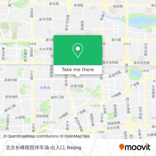 北京长峰医院停车场-出入口 map