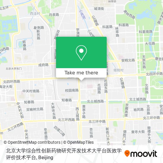 北京大学综合性创新药物研究开发技术大平台医效学评价技术平台 map