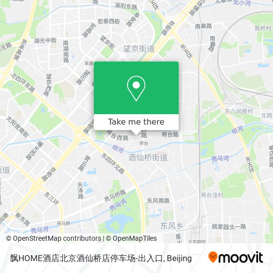 飘HOME酒店北京酒仙桥店停车场-出入口 map