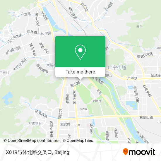 X019与体北路交叉口 map