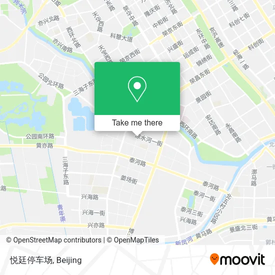 悦廷停车场 map