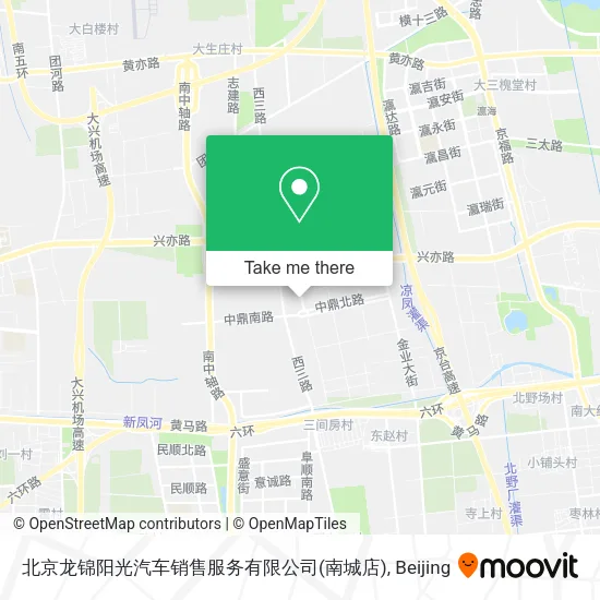 北京龙锦阳光汽车销售服务有限公司(南城店) map