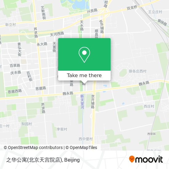 之华公寓(北京天宫院店) map