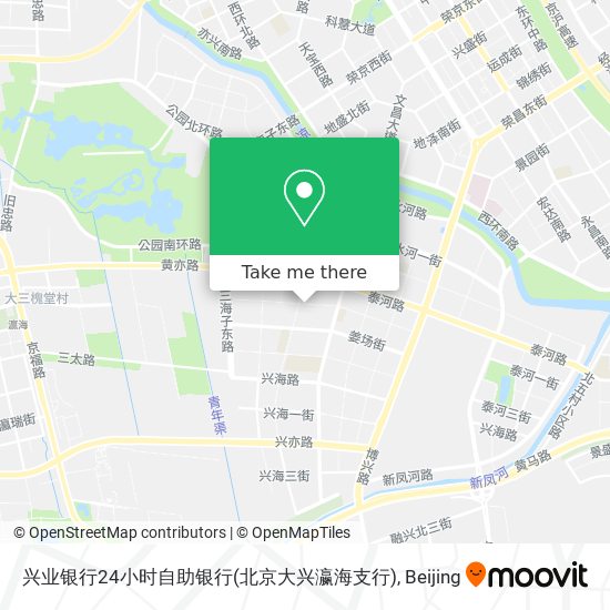 兴业银行24小时自助银行(北京大兴瀛海支行) map